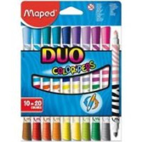 Maped Duo Felt Tipped Pens Assorted 10s