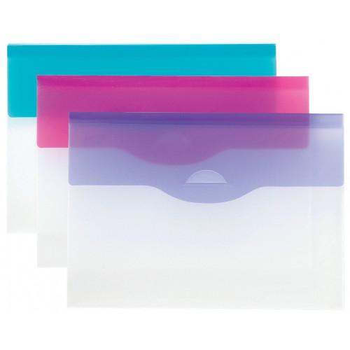 Tiger Slim Box File A4 Clear With Assorted Clearview Flaps