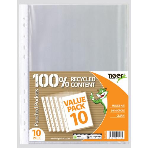 Tiger Value Reinforced Pockets A4 30 Microns