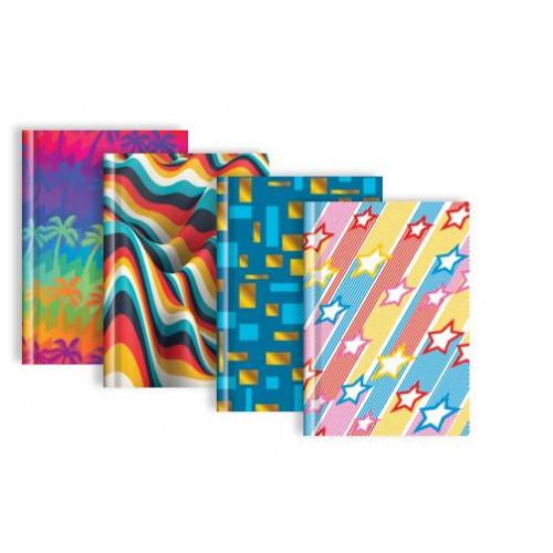 Tiger Casebound Notebooks A6 144 Pages Feint Ruled Assorted Fashion Designs