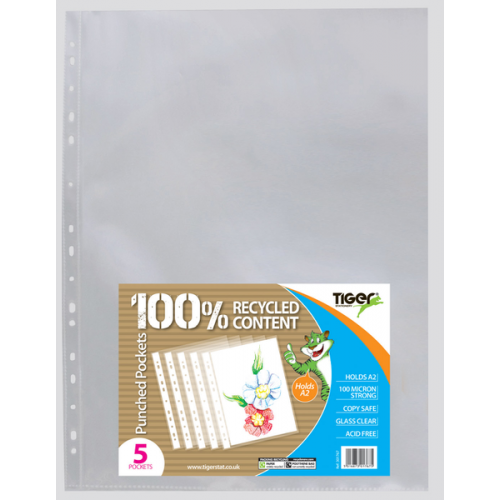 Tiger Recycled Punched Pockets A2 100 Microns