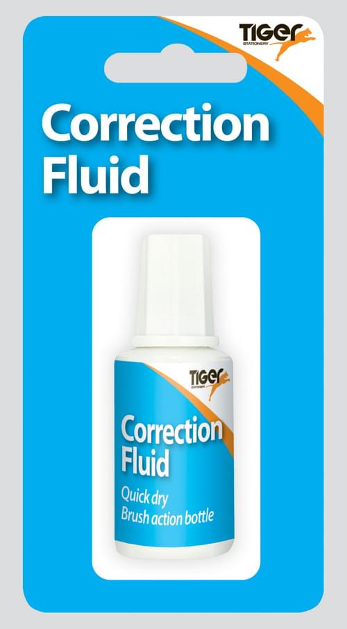 Tiger Correction Fluid 20ml Blister Carded