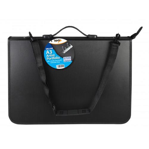 Tiger Deluxe Ring Binder Portfolio A3 Black