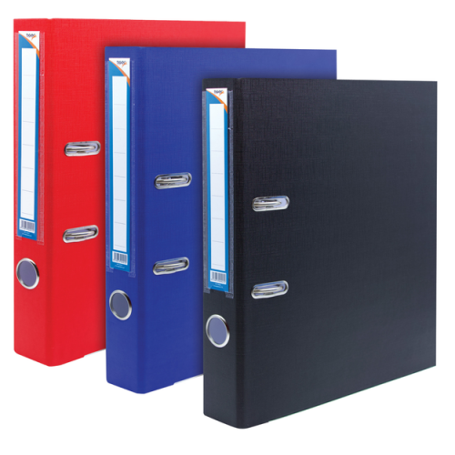 Tiger Mini Linen Lever Arch Files 55mm Spine Assorted  Colours