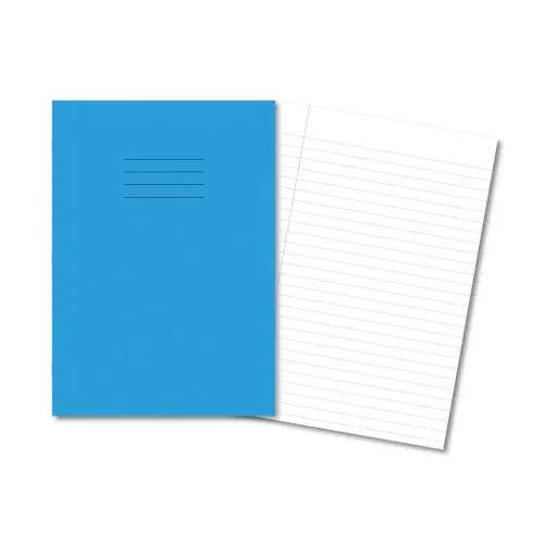 LIGHT BLUE Ex. Books A4 64 Pages 10mm Feint & Margin