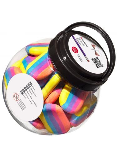 Snopake Stripey Erasers Assorted Colours