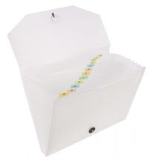 Tiger Stationery 13 Part Expanding File Clear Tabs