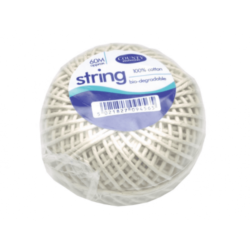 County Cotton String Ball Medium 60m C176 - PACK OF 12