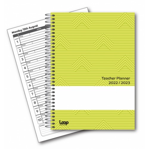 Dated Teacher Planners A5 10 lesson Green Cover