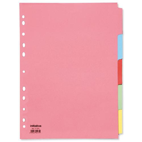 Coloured Manilla Subject Dividers A4 5 Part