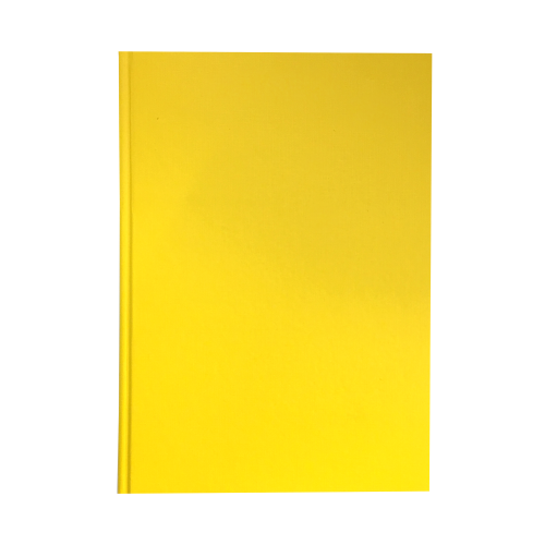Hardback Note Book A4 8mm Feint Margin Yellow