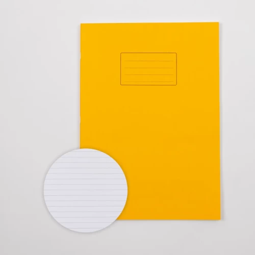Classmates A4+ Exercise Book 80 Page, 8mm Ruled, Yellow - Pack of 50