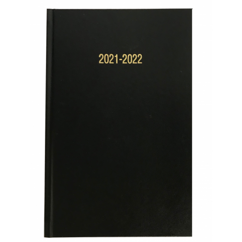A5 Academic Diary Week To View Black 2021/22