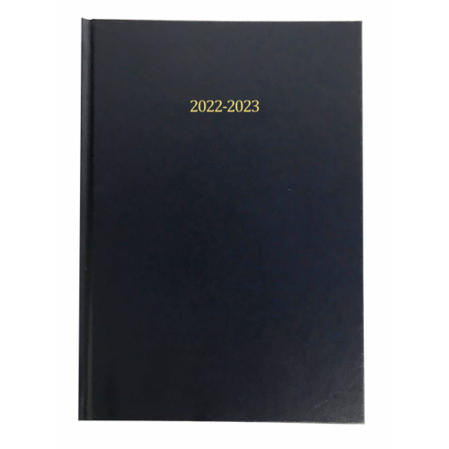A5 Academic Diary Page A Day Navy Blue 2022/23