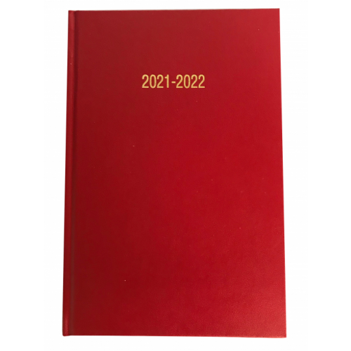 A5 Academic Diary Week To View Bright Red 2021/22