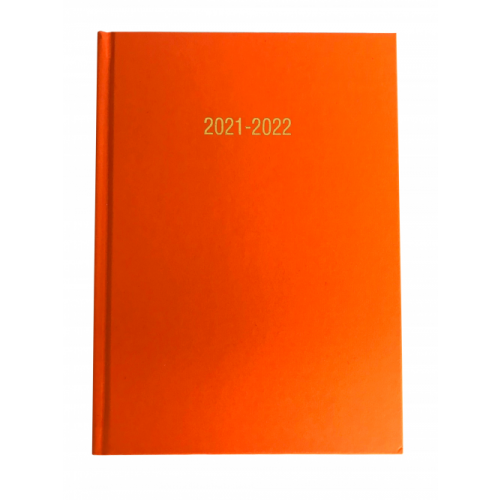 A5 Academic Diary Week To View orange 2021/22