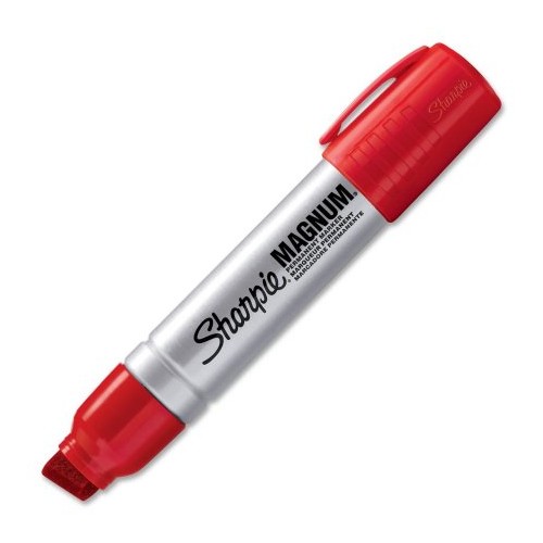 Sharpie Pro Magnum Chisel Tip 14.8mm Permanent Markers Red
