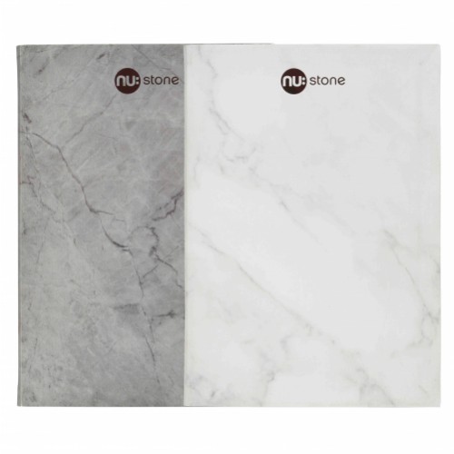 NU: A4 STONE STAPLED NOTEBOOK - Assorted Grey / White 60 Pages