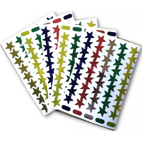 Self Adhesive Merit Stars Assorted Colours Pack Of 90