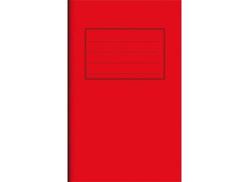 Vocab Books 6.25'' x 4'' 80 Pages 7mm Feint Ruled Red