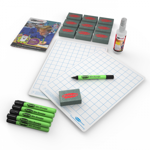 Show Me Drywipe Board Squares 1500 Microns Pack Of 10