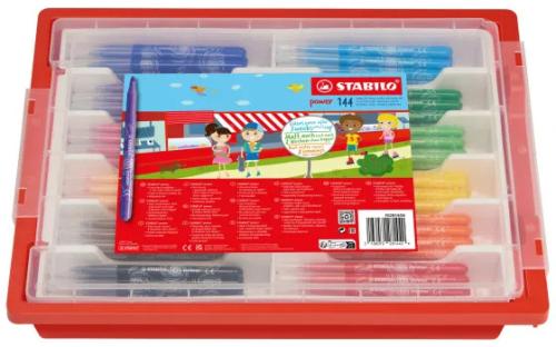 Stabilo Power Felt Tip Pens Classpack with Gratnell Tray Assorted