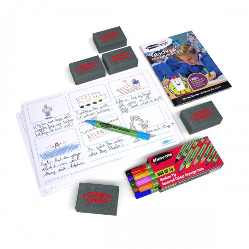 Show Me Drywipe Boards Tell Story A3 Boards Pack 5s