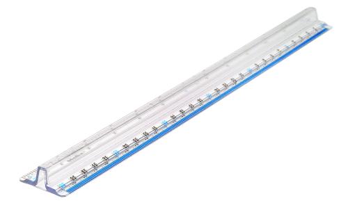 Helix Finger Grip Ruler 30cm With Inches / CM