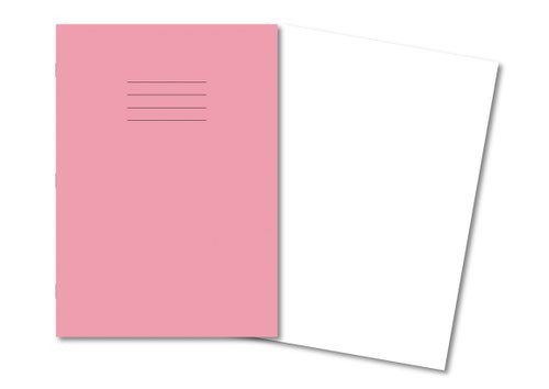 PINK Exercise Books A4 48 Pages Plain Pages