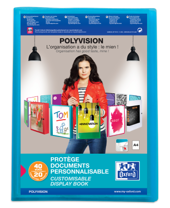 Polyvision Display Book A4 20 Pocket Blue