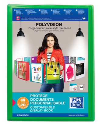 Polyvision Display Book A4 20 Pocket Green
