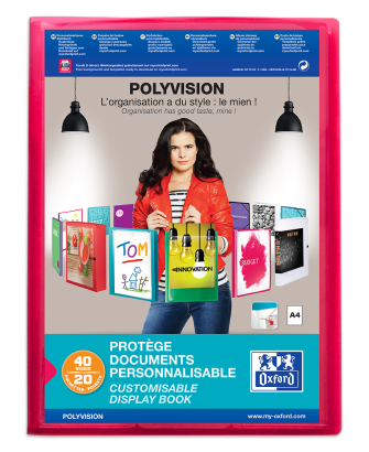 Polyvision Display Book A4 20 Pocket Red
