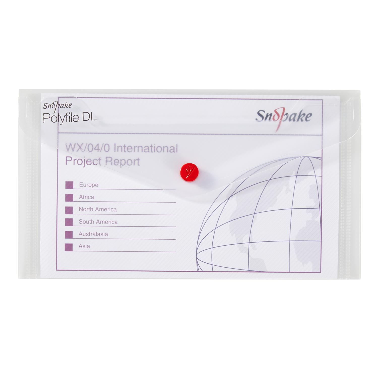 Snopake Polyfiles DL (225mm x 125mm) Clear