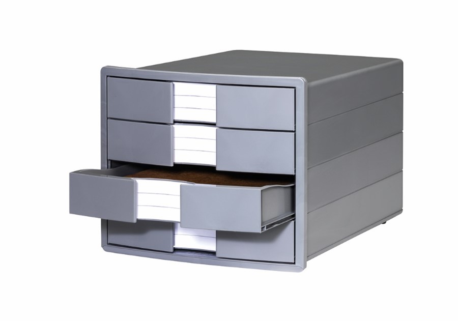 Hans Desk Units 4 Drawer Standard Grey
