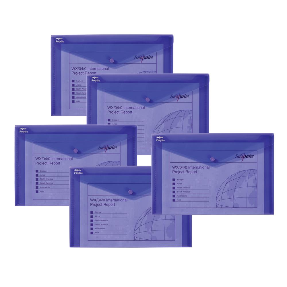 Snopake Polyfiles Foolscap Electra Purple