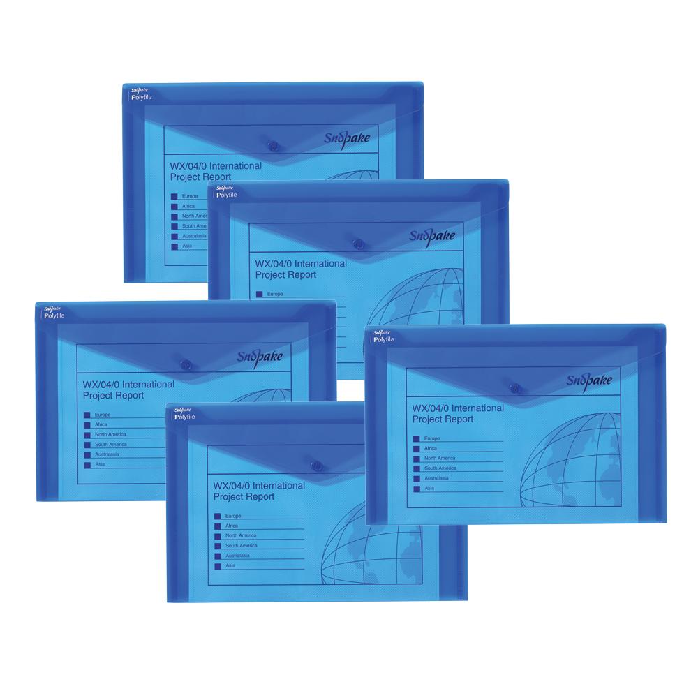 Snopake Polyfiles Foolscap Electra Blue