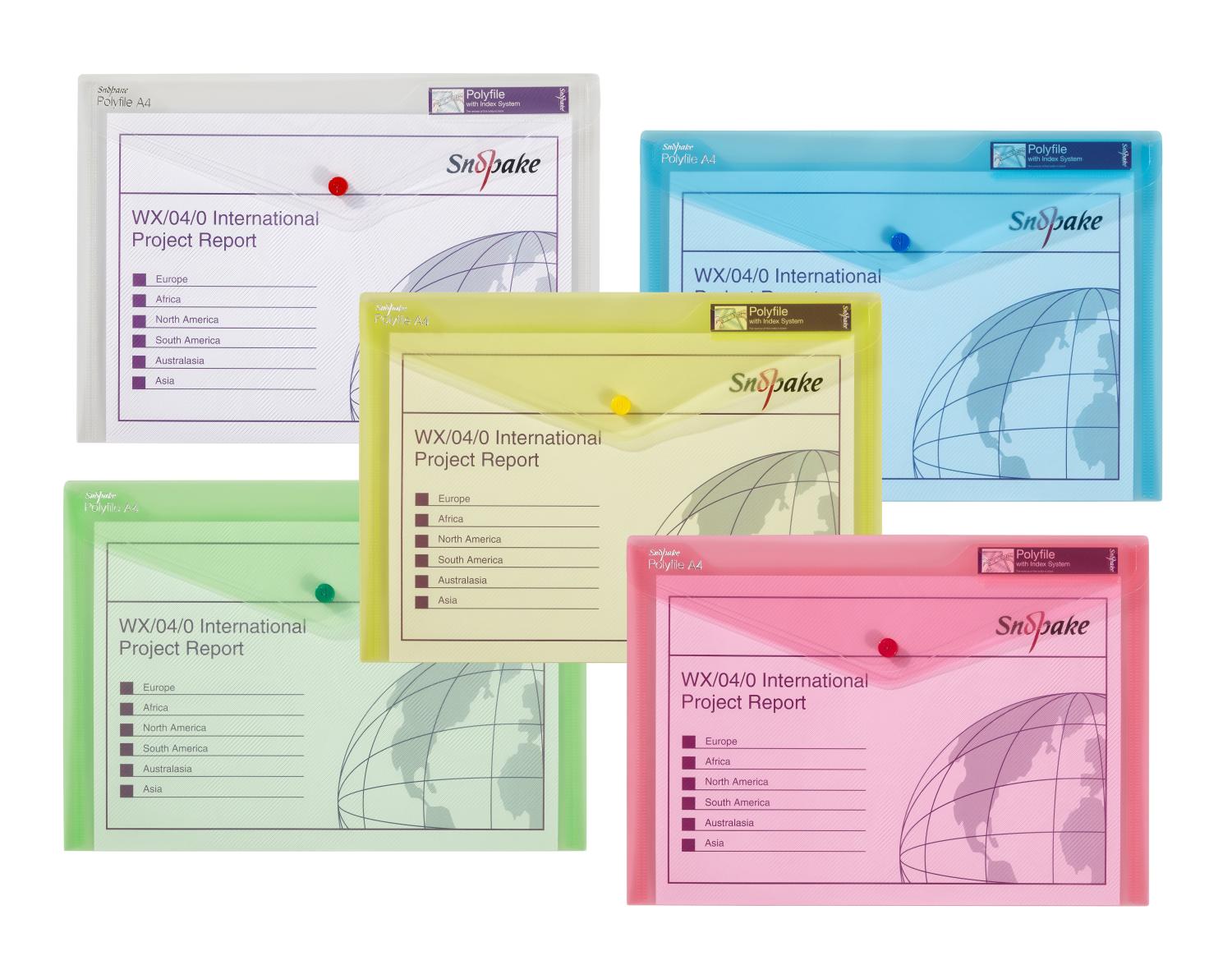Snopake Polyfiles A4 Classic Assorted