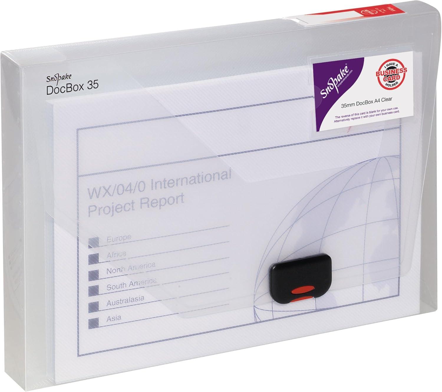 Snopake Document Box 35mm Clear