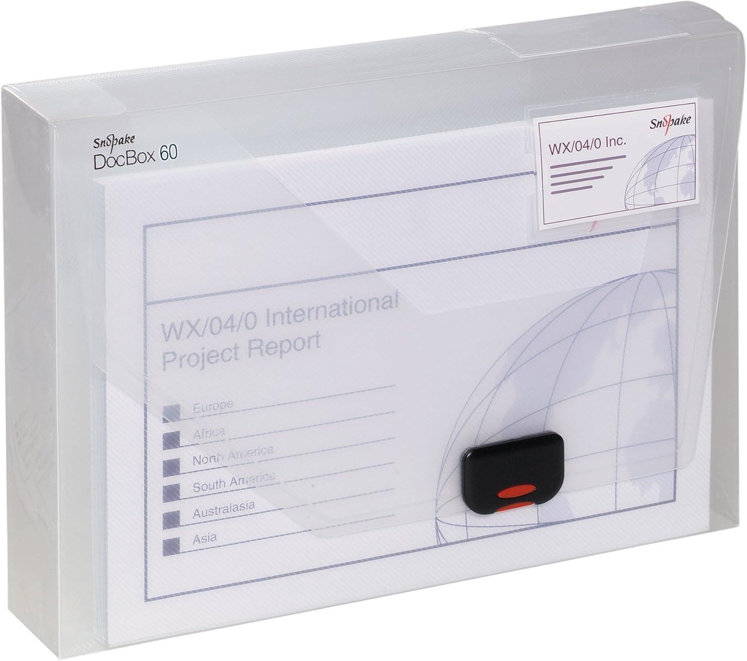 Snopake Document Box 60mm Clear