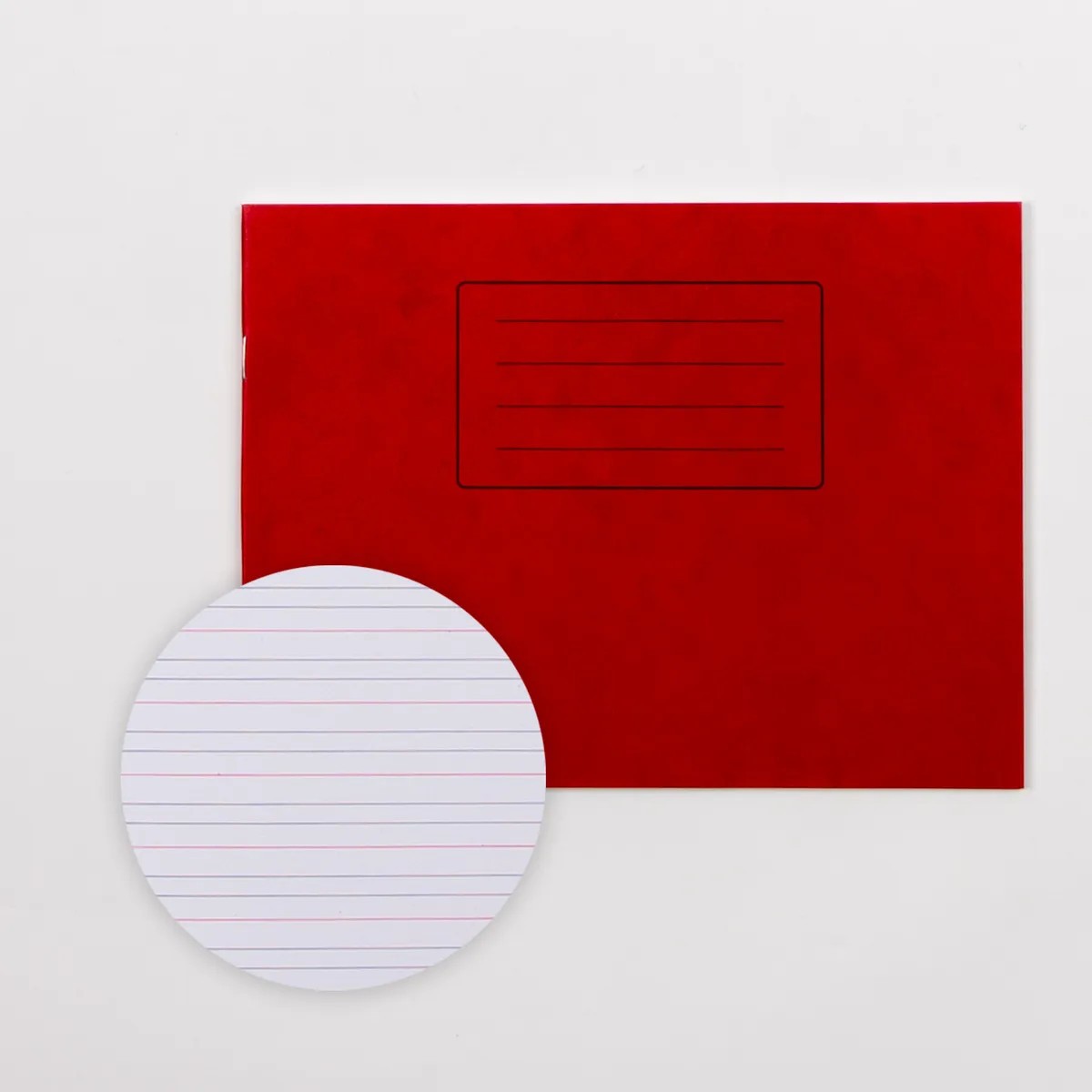 Classmates 152 x 200mm (6 x 8") Handwriting Book 40 Page, 4/15mm Ruled, Red - Pack of 100