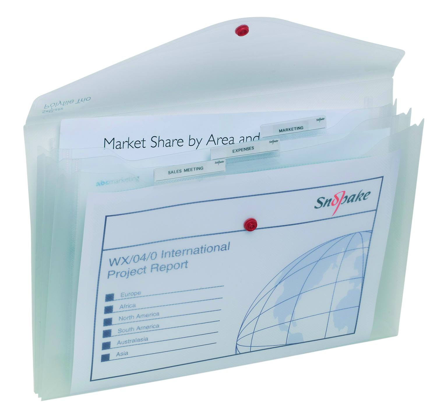 Snopake Clear Foolscap Polyfile Trio