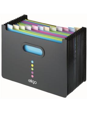 Snopake Eligo Desk Expander A4 Landscape 13 Part Black