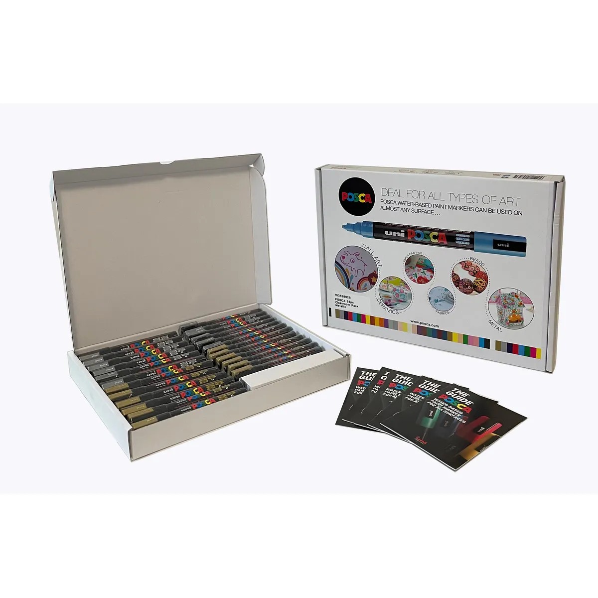 Posca Paint Markers PC-5M & PC-3M Assorted Metallic Gold & Silver