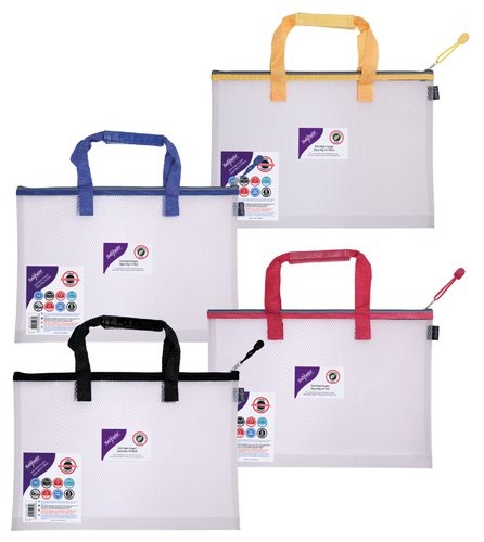 Eva Mesh Project Bag A4++ (405mm x 280mm) Blue Zip & Handle