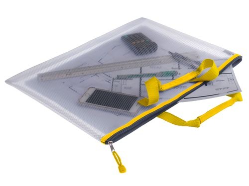 Eva Mesh Project Bag A4++ (405mm x 280mm) Yellow Zip & Handle
