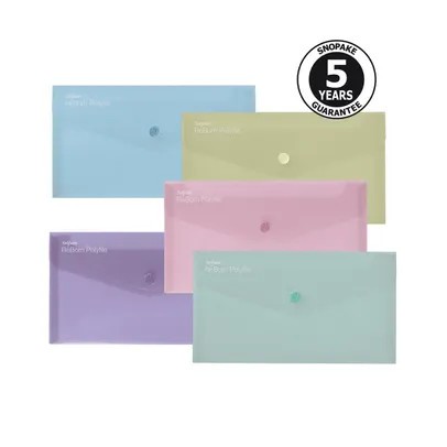Snopake Reborn 100% Recycled Polyfile DL Assorted Pastel Colours