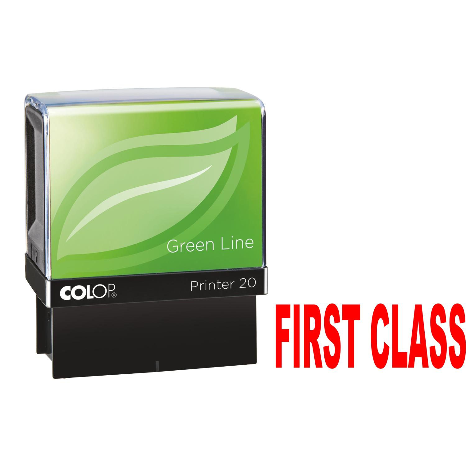 Colop Self Inking Word Phrase Stamp 37mm x 13mm First Class