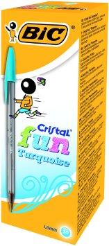 Bic Cristal Fun Pens Turquoise
