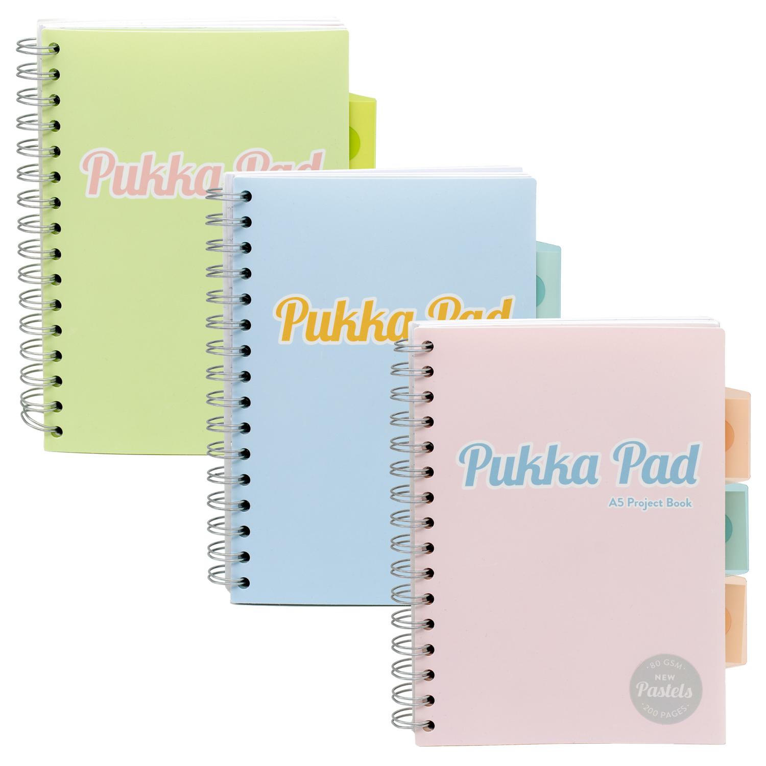 Pukka Jotta Wirobound A5 Project Notebooks Assorted Pastel Colours