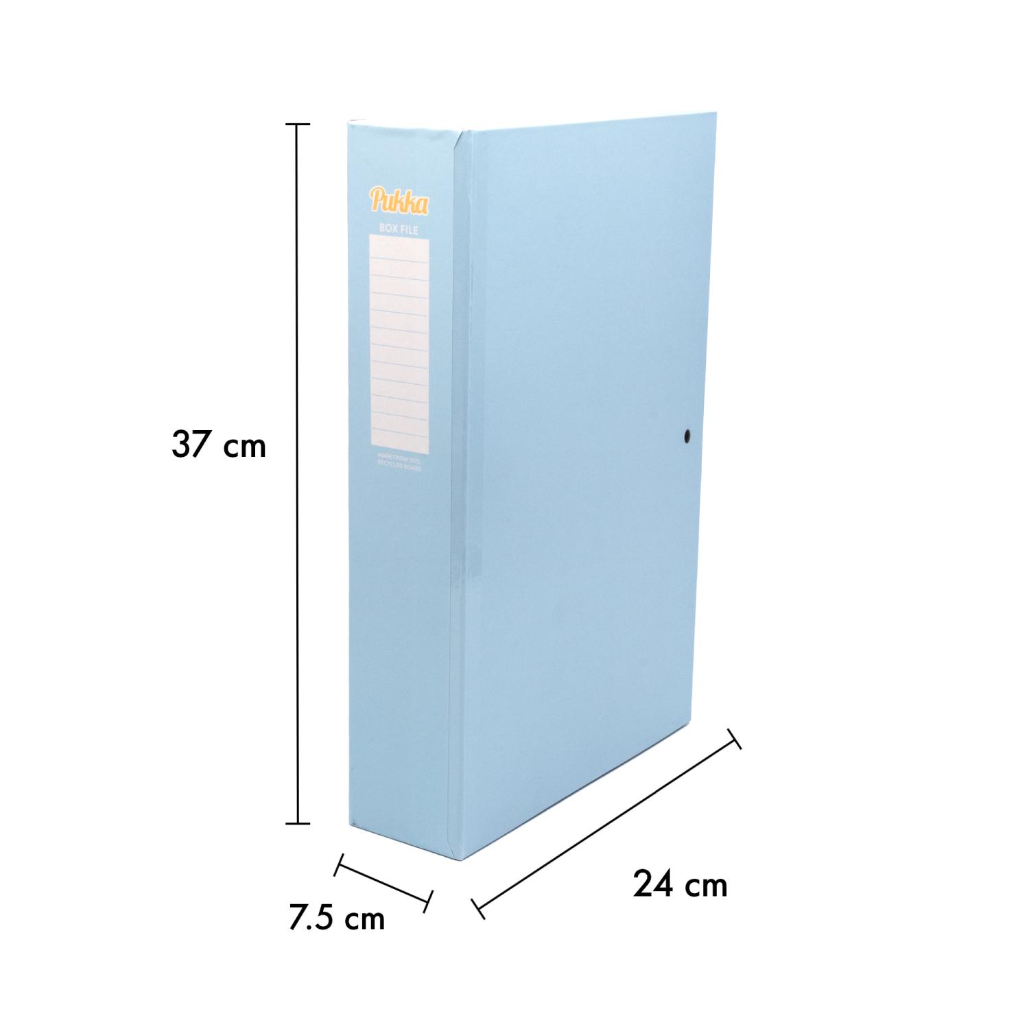 Pukka Box File Foolscap Pastel Blue